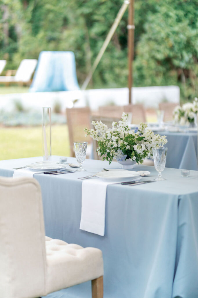 Intimate Savannah Backyard Wedding reception details