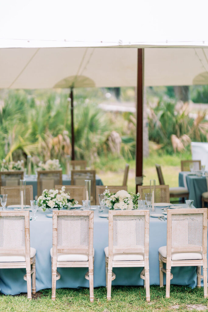Intimate Savannah Backyard Wedding reception details