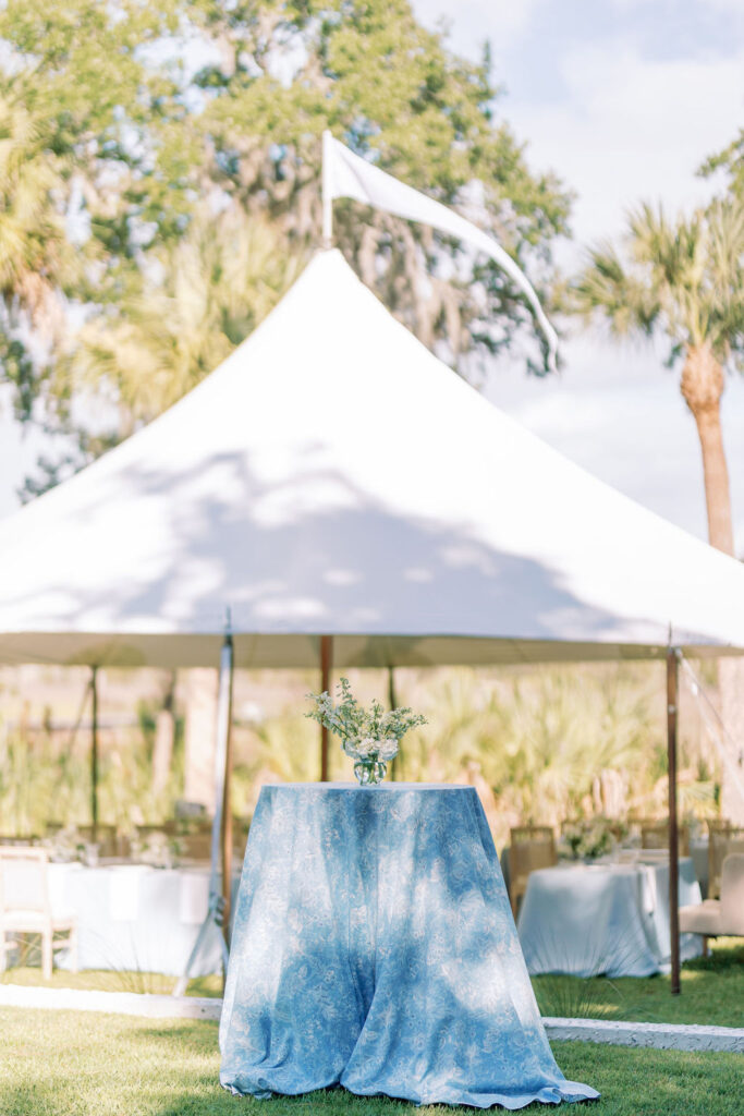 Intimate Savannah Backyard Wedding reception details