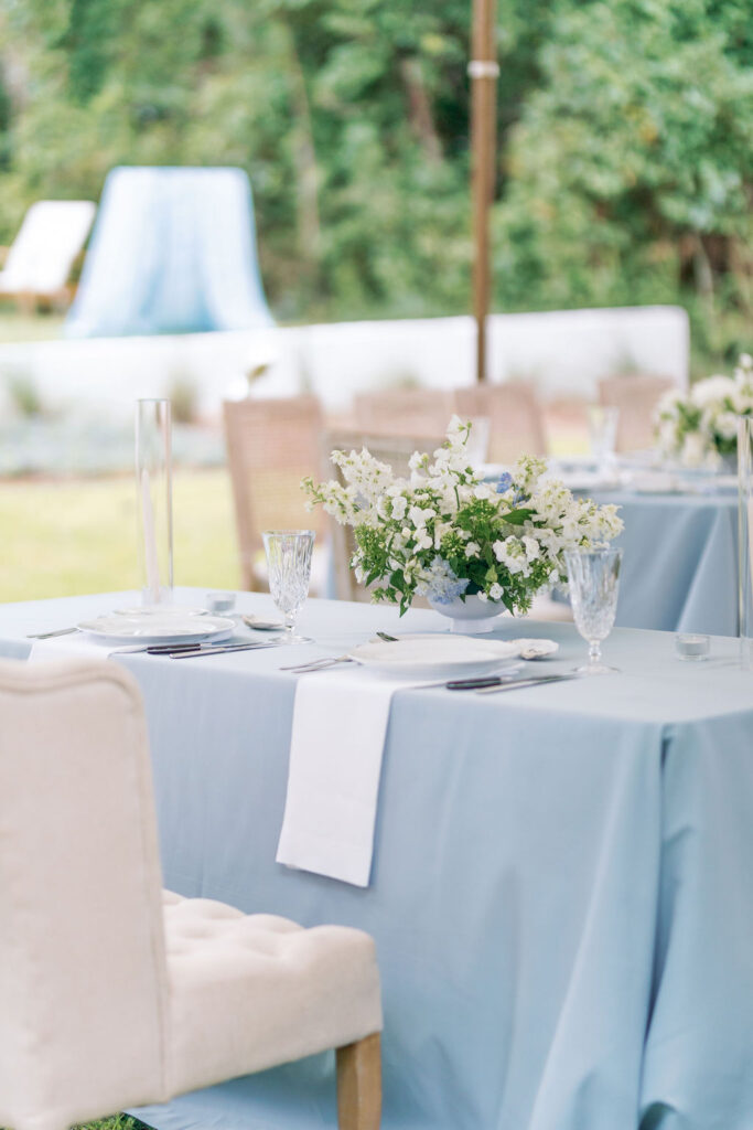 Intimate Savannah Backyard Wedding reception details