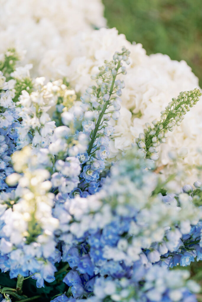 Intimate Savannah Backyard Wedding reception details florals