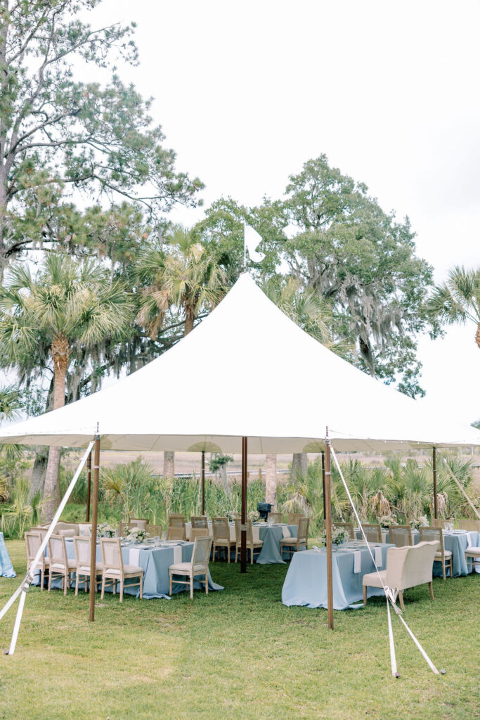 Intimate Savannah Backyard Wedding reception details